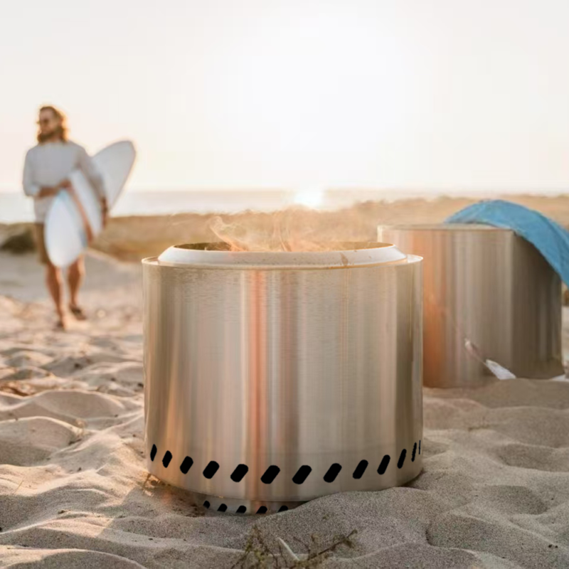 19.5inch Smokeless Fire Pit with Removable Ash Pan