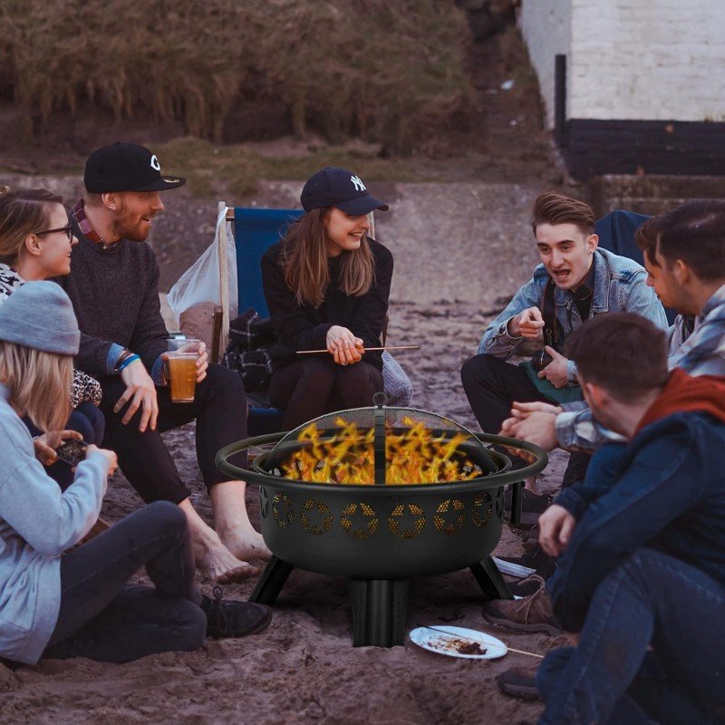 2 in 1 Fire Pit with Grill1