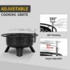 2 in 1 Fire Pit with Grill1