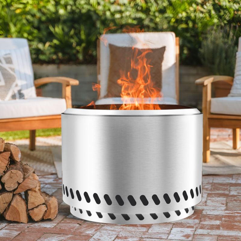 27inch Smokeless Fire Pit with Removable Ash Pan