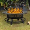 35 Inch Fire Pit with 2 gates