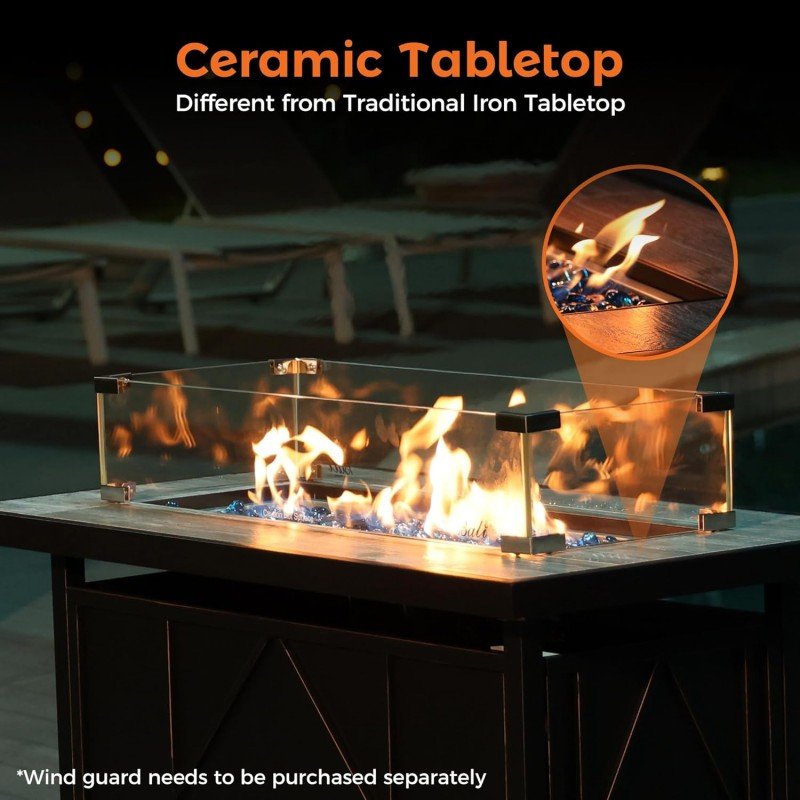 42inch patio firepit table