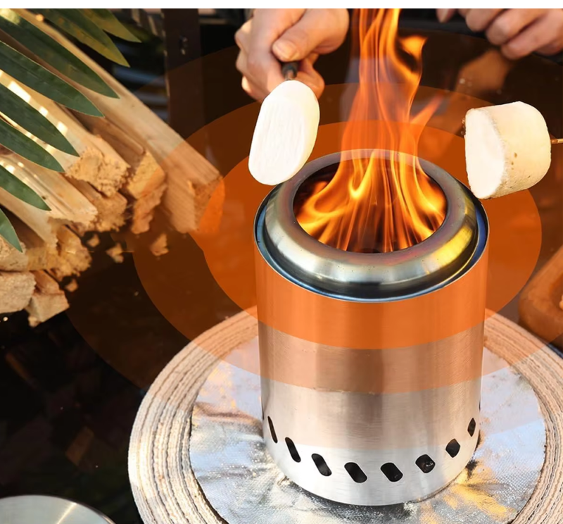 5inch stainless smokeless tabletop firepit