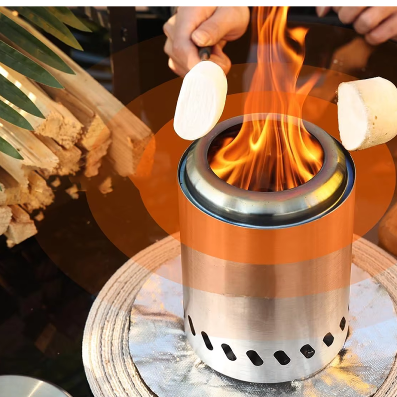 5inch stainless smokeless tabletop firepit