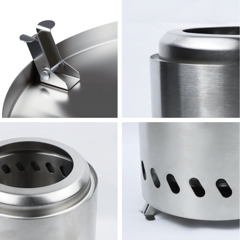 7inch stainless smokeless table firepit