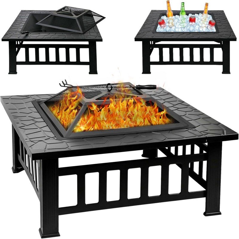 FirePit Table with Fire pocker