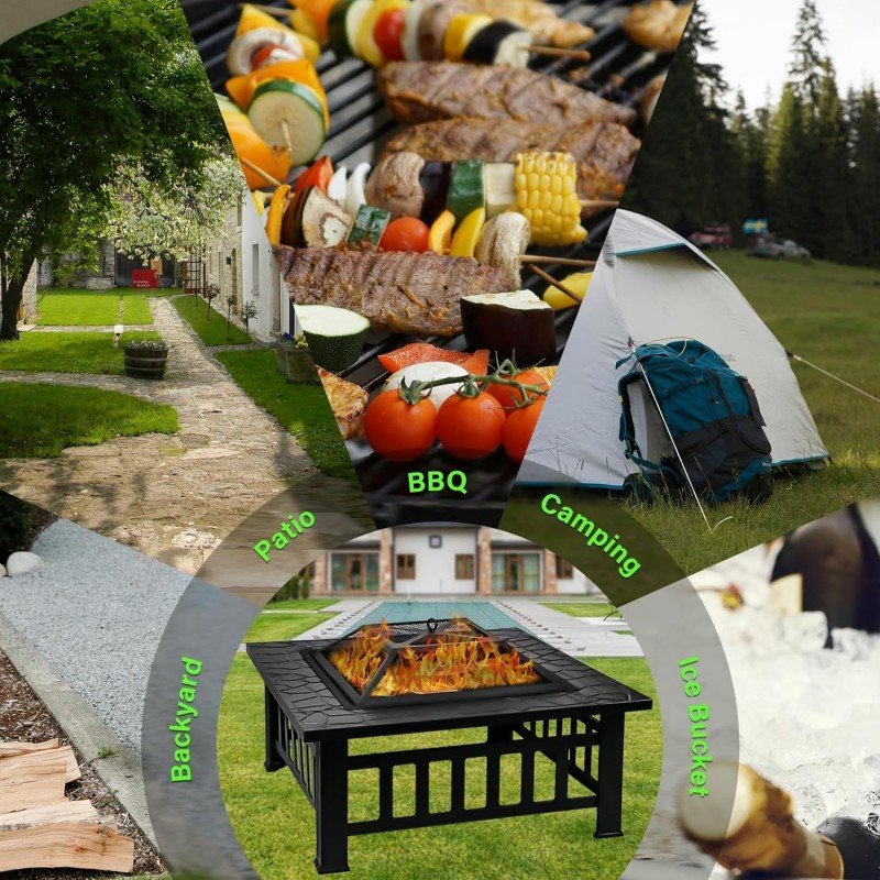 FirePit Table with Fire pocker