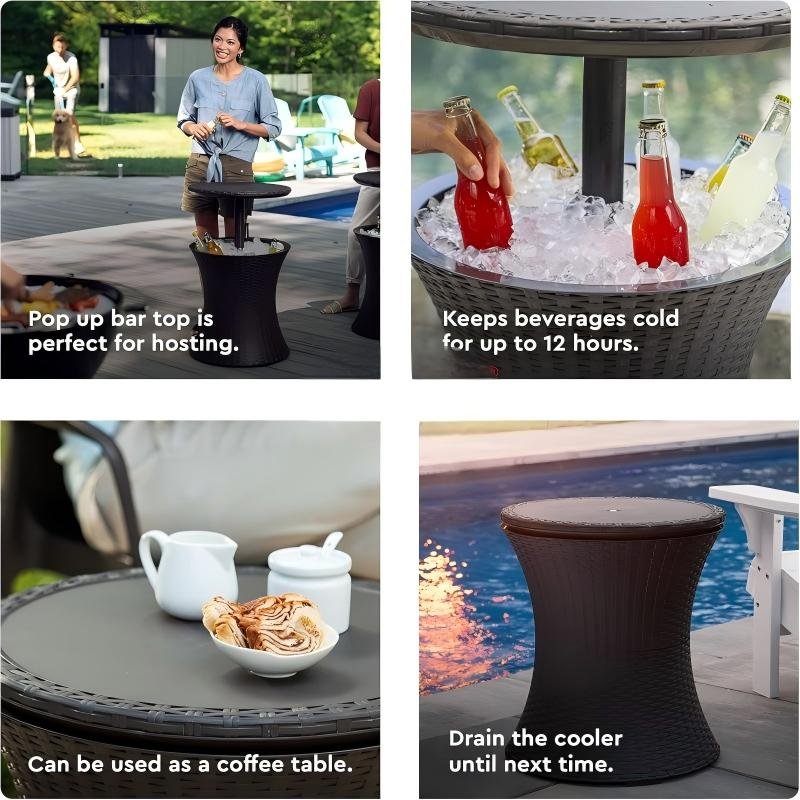 Hot Tub Side Table with cooler