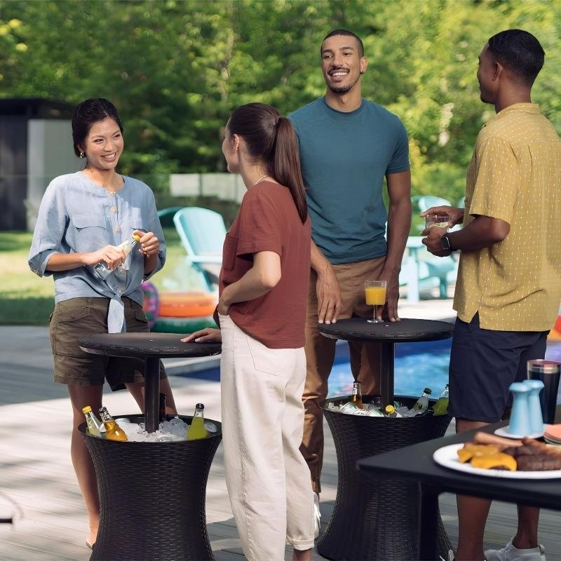 Hot Tub Side Table with cooler