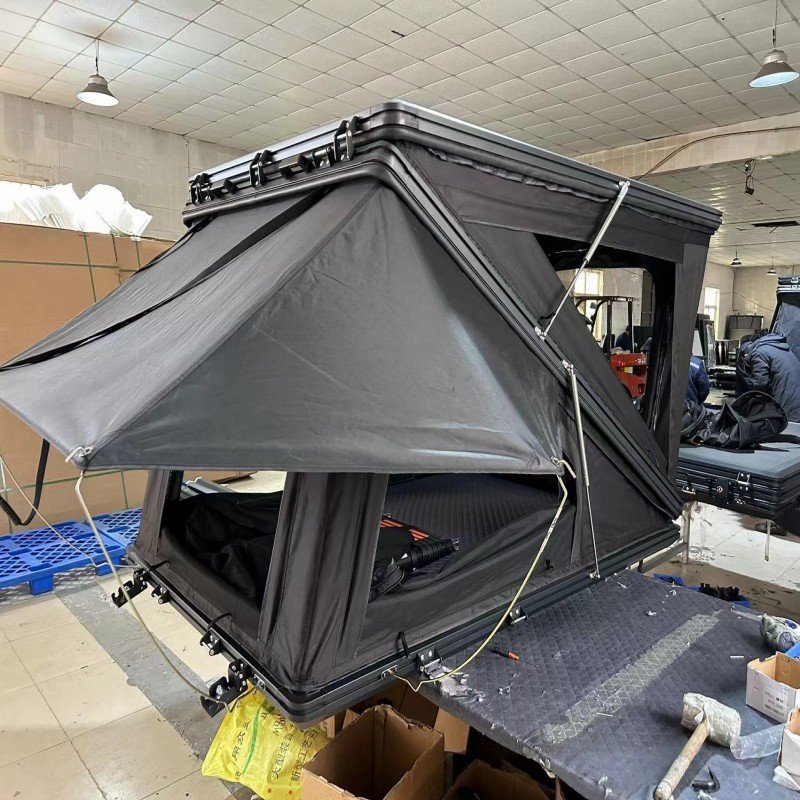 Z shape hard shell rooftop tent