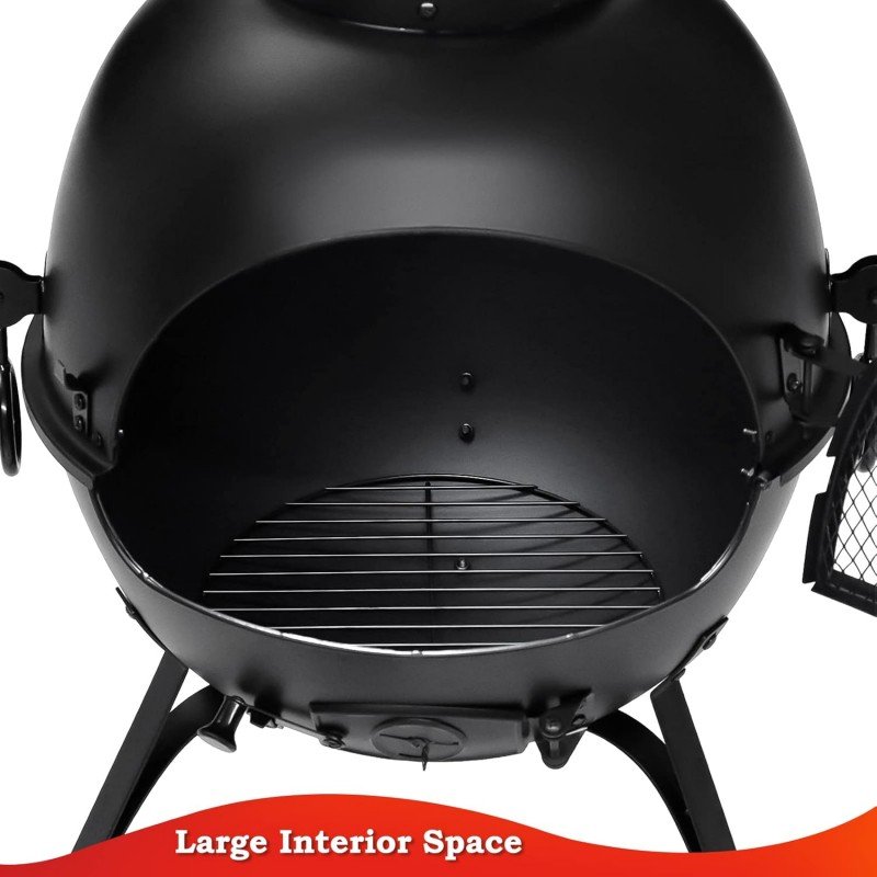 fire pit with Chiminea Cover