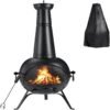 fire pit with Chiminea Cover