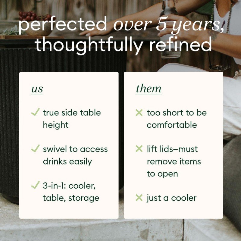 outdoor cooler side table
