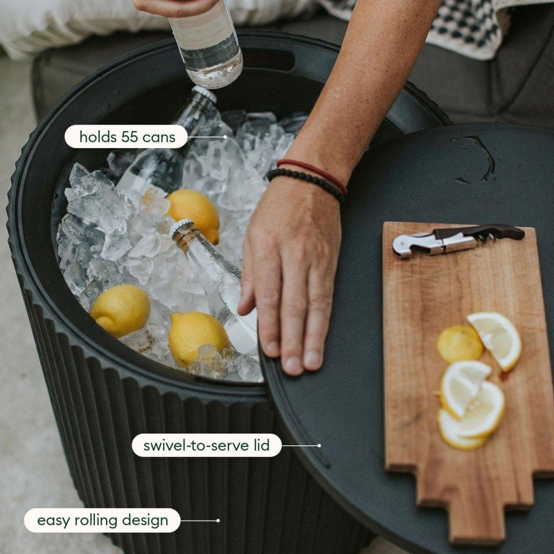 outdoor cooler side table