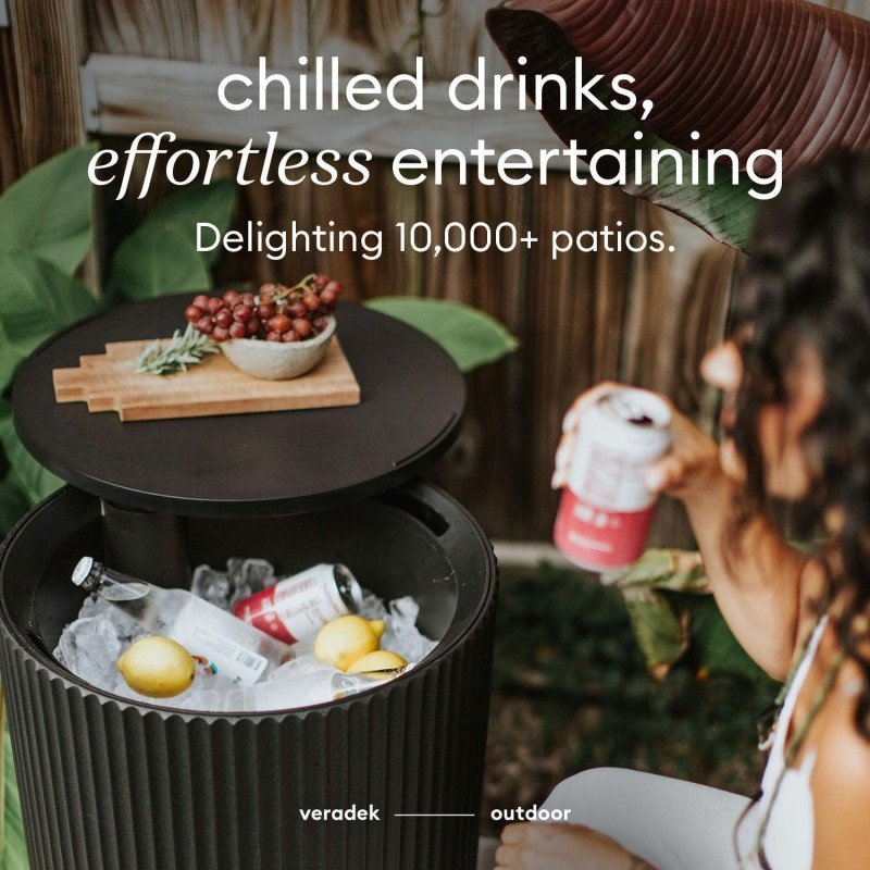 outdoor cooler side table