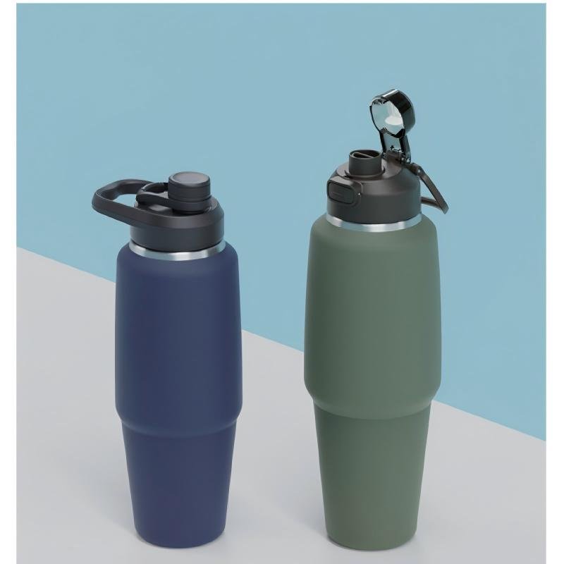 32oz water bottle with flip button lid